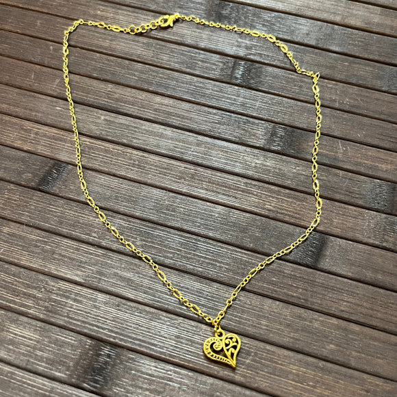 Gold necklace - 1-pendant