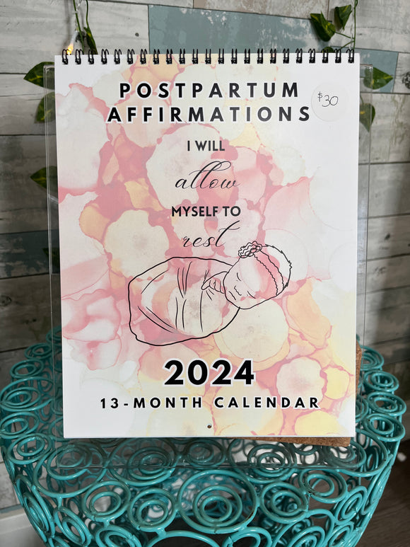 Postpartum Affirmations Calendar 2024