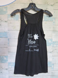 "Root Down to Blossom" tank top, black