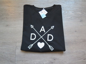Mama Buzz "DAD" arrow criss-cross screenprint t-shirt