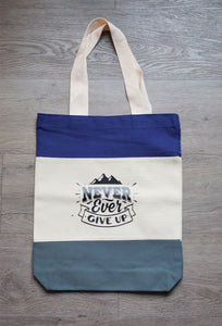 Mama Buzz Tote Bag - "Never ever give up"