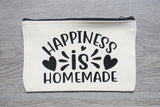 Mama Buzz Zipper Pouch - "Happiness is homemade"