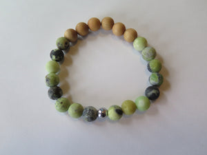 Men's Cedarwood + Chrysoprase wrist mala